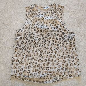 NWT Joie Corie Silk Leopard Print Blouse Size M